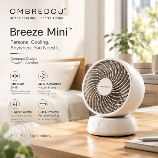 OMBREDOU Breeze Mini™ | Ultra-Quiet Personal Fan