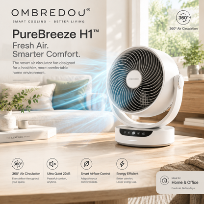 OMBREDOU PureBreeze H1™ Premium Smart Fan