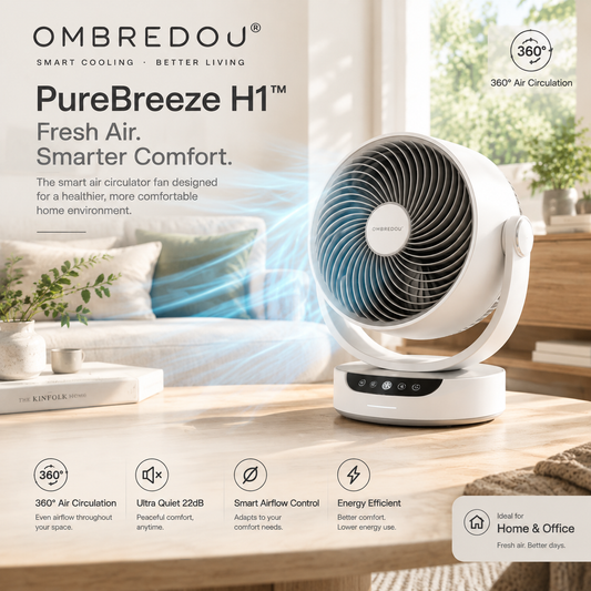 OMBREDOU PureBreeze H1™ Premium Smart Fan
